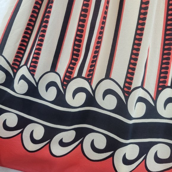 Anna Sui For Gossip Girl 100% Silk Striped Pleated Summer Dress Women's Size  1 - Picture 6 of 13